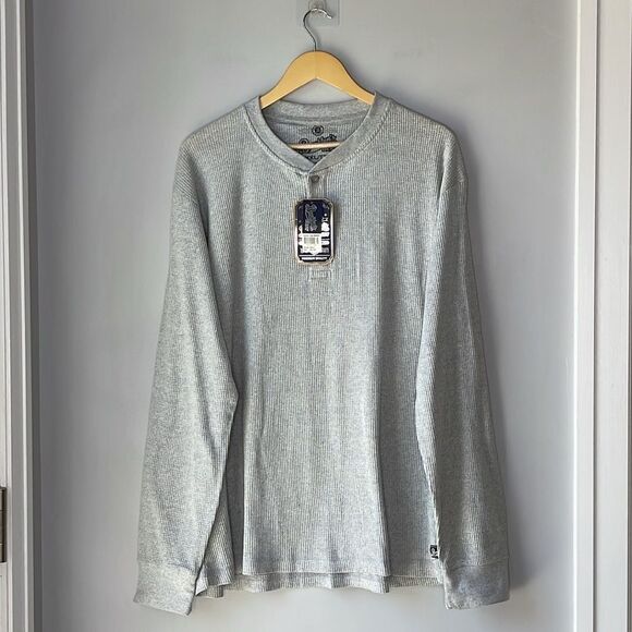 NWT Brooklyn’s Best Gray Waffle Thermal Henley XXL - Picture 1 of 6